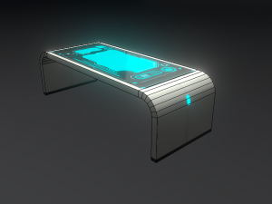 sci-fi office furniture kit low-poly 3D मॉडल
