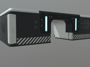 sci-fi office furniture kit low-poly 3D मॉडल