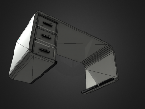 sci-fi office furniture kit low-poly 3D मॉडल