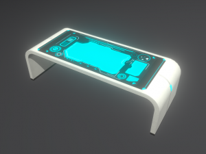 sci-fi office furniture kit low-poly 3D मॉडल