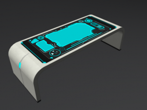 sci-fi office furniture kit low-poly 3D मॉडल