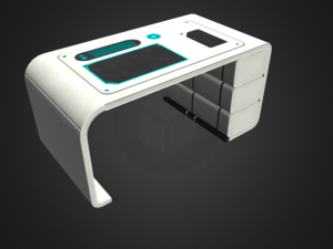sci-fi office furniture kit low-poly 3D मॉडल