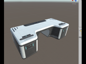 sci-fi office furniture kit low-poly 3D मॉडल