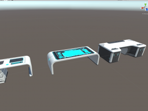 sci-fi office furniture kit low-poly 3D मॉडल