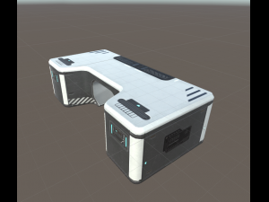 sci-fi office furniture kit low-poly 3D मॉडल