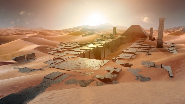 ancient sci-fi city kitbash set 3D 모델 .c4d .max .obj .3ds .fbx .stl .blend 