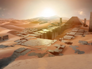 ancient sci-fi city kitbash set 3D Model