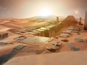 고대 공상 과학 도시 Kitbash 세트 3D 모델