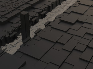 ancient sci-fi city kitbash set 3D 모델