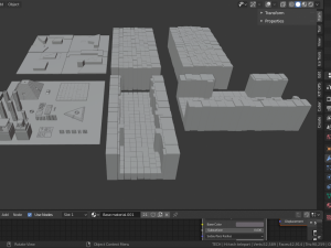 ancient sci-fi city kitbash set 3D 모델
