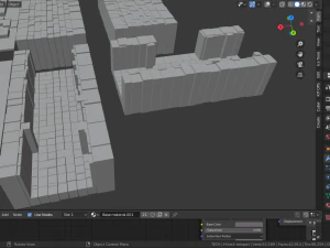 ancient sci-fi city kitbash set 3D Model