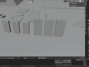 ancient sci-fi city kitbash set 3D Model