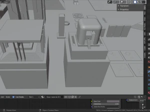 ancient sci-fi city kitbash set 3D Model