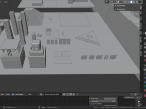 ancient sci-fi city kitbash set 3D 모델