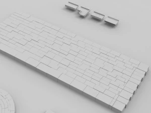 ancient sci-fi city kitbash set 3D Model