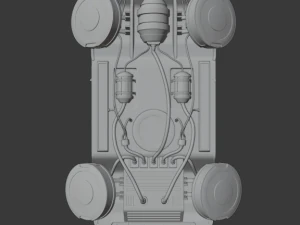 cyberpunk russian police car uaz 3D Model