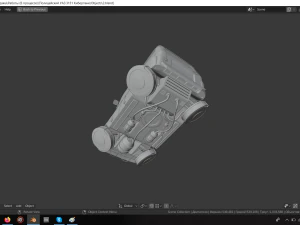 cyberpunk russian police car uaz 3D Model