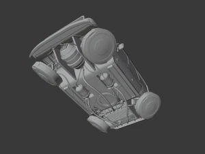 cyberpunk russian police car uaz 3D Model
