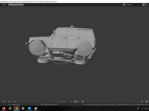 cyberpunk russian police car uaz 3D Model