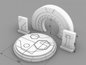 ancient alien sci-fi building set 3d print model 3D Print Model