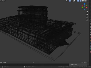destroyed building 3D Model