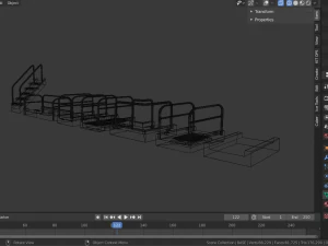 sci-fi modular catwalk 3D Model