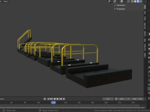 sci-fi modular catwalk 3D Model