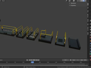 sci-fi modular catwalk 3D Model