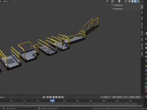 sci-fi modular catwalk 3D Model