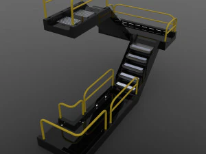 passerella modulare fantascientifica Modello 3D