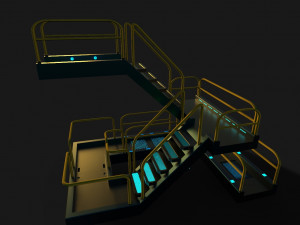 sci-fi modular catwalk Modèle 3D