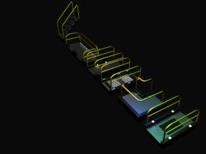 sci-fi modular catwalk 3D Model