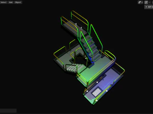sci-fi modular catwalk 3D Model
