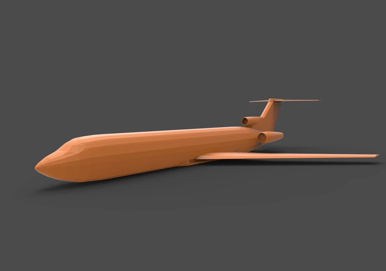 boeing 727 3D Print Model .c4d .max .obj .3ds .fbx .stl .blend