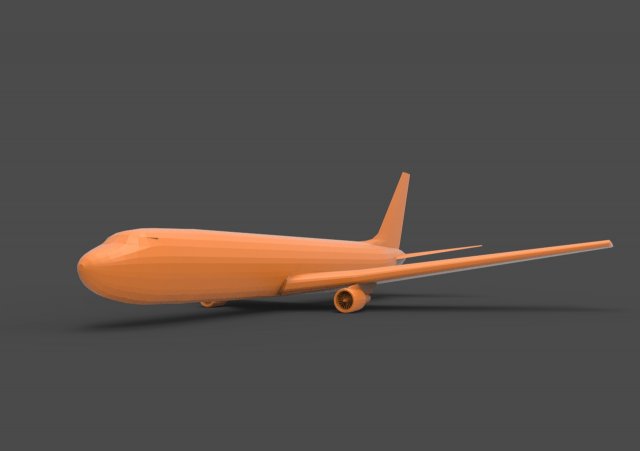 boeing 767 3D Принт Модель .c4d .max .obj .3ds .fbx .stl .blend 