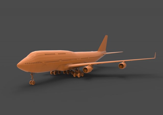 boeing 747 3D प्रिंट मॉडल .c4d .max .obj .3ds .fbx .stl .blend 