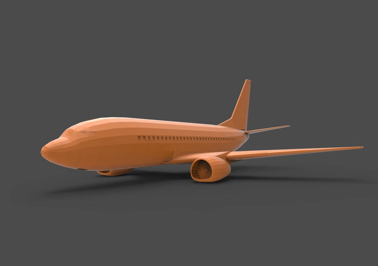boeing 737 3D Print Model .c4d .max .obj .3ds .fbx .stl .blend 