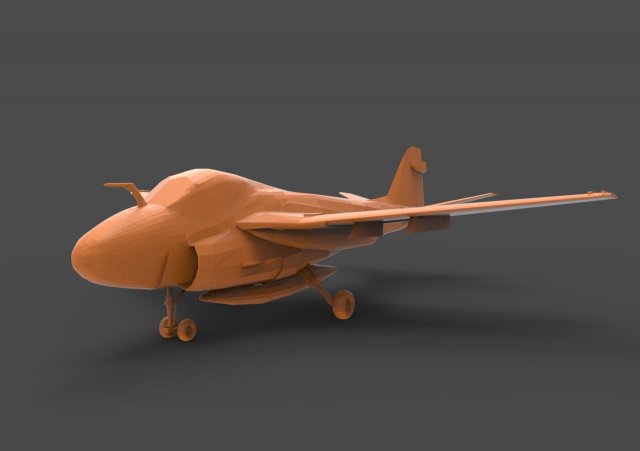 grumman a-6 3D Print Model .c4d .max .obj .3ds .fbx .stl .blend 
