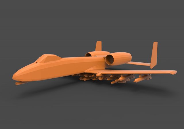 a-10 thunderbolt 3D Принт Модель .c4d .max .obj .3ds .fbx .stl .blend 