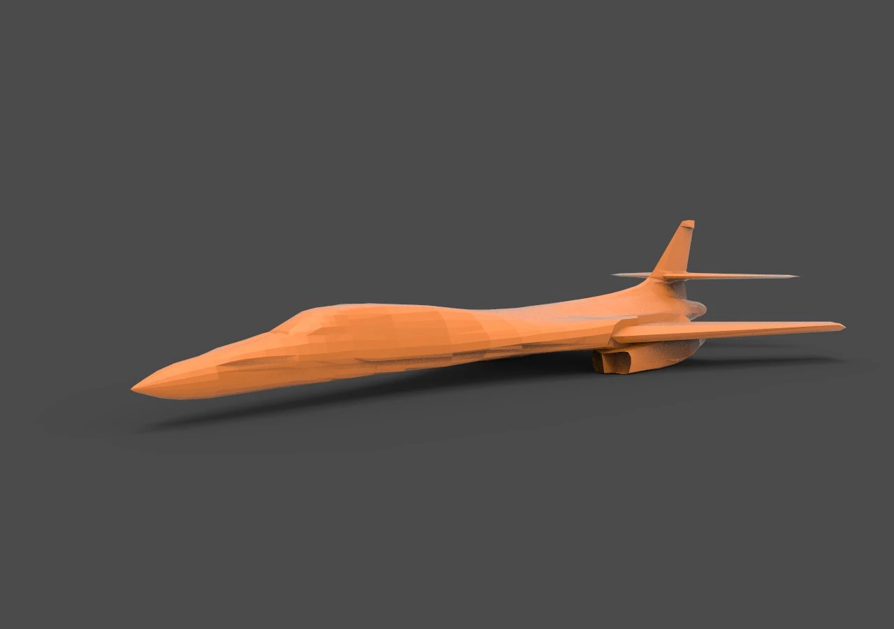 rockwell b-1 3D Print Model .c4d .max .obj .3ds .fbx .stl .blend