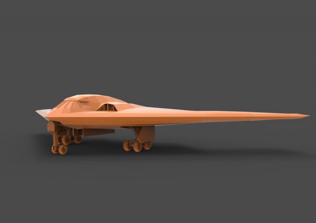 b-2 spirit 3D Принт Модель .c4d .max .obj .3ds .fbx .stl .blend 