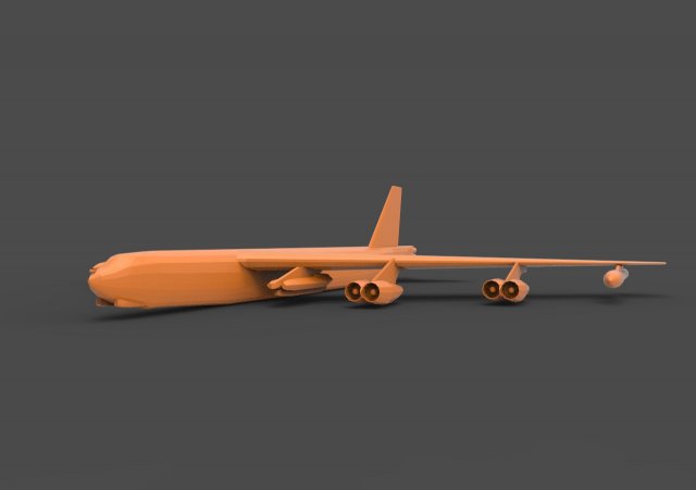 b-52 stratofortress 3D 프린트 모델 .c4d .max .obj .3ds .fbx .stl .blend 