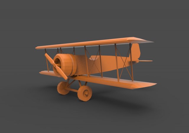 biplane2 Modello di stampa 3D .c4d .max .obj .3ds .fbx .stl .blend 
