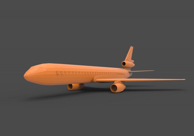 douglas dc-10 3D 打印模型 .c4d .max .obj .3ds .fbx .stl .blend