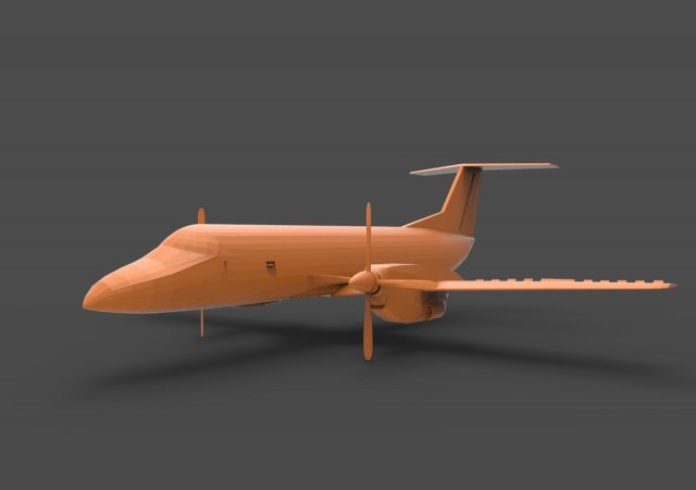 embraer emb 120 Modello di stampa 3D .c4d .max .obj .3ds .fbx .stl .blend 