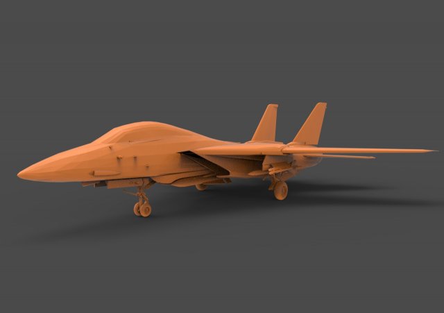 f-14 tomcat 3D Print Model .c4d .max .obj .3ds .fbx .stl .blend 