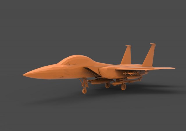 f-15 eagle 3D Принт Модель .c4d .max .obj .3ds .fbx .stl .blend 