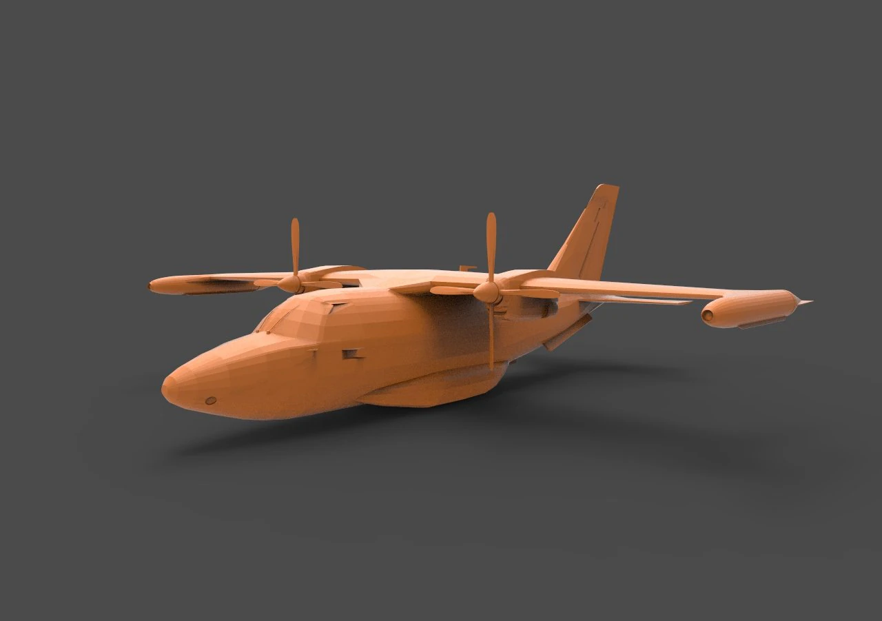 mitsubishi mu-2 3D Print Model .c4d .max .obj .3ds .fbx .stl .blend 