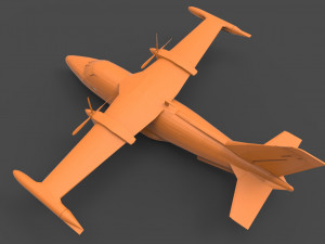 mitsubishi mu-2 3D-printmodel