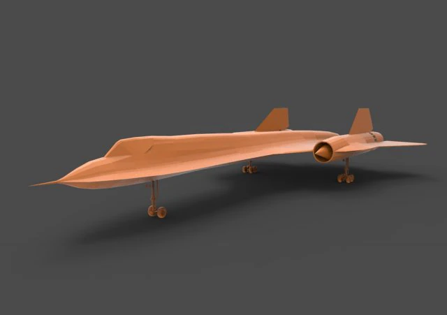 sr-71 3D Print Model .c4d .max .obj .3ds .fbx .stl .blend 